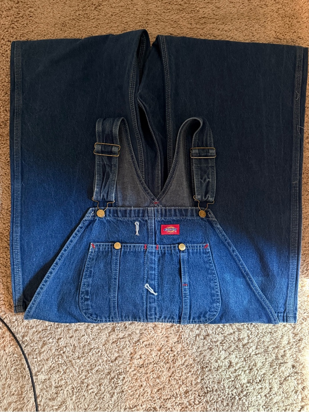 Dickies Dark Blue Denim Bib Overalls